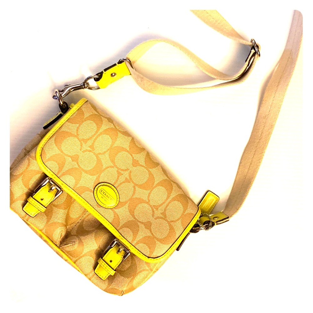 Yellow coach cross body